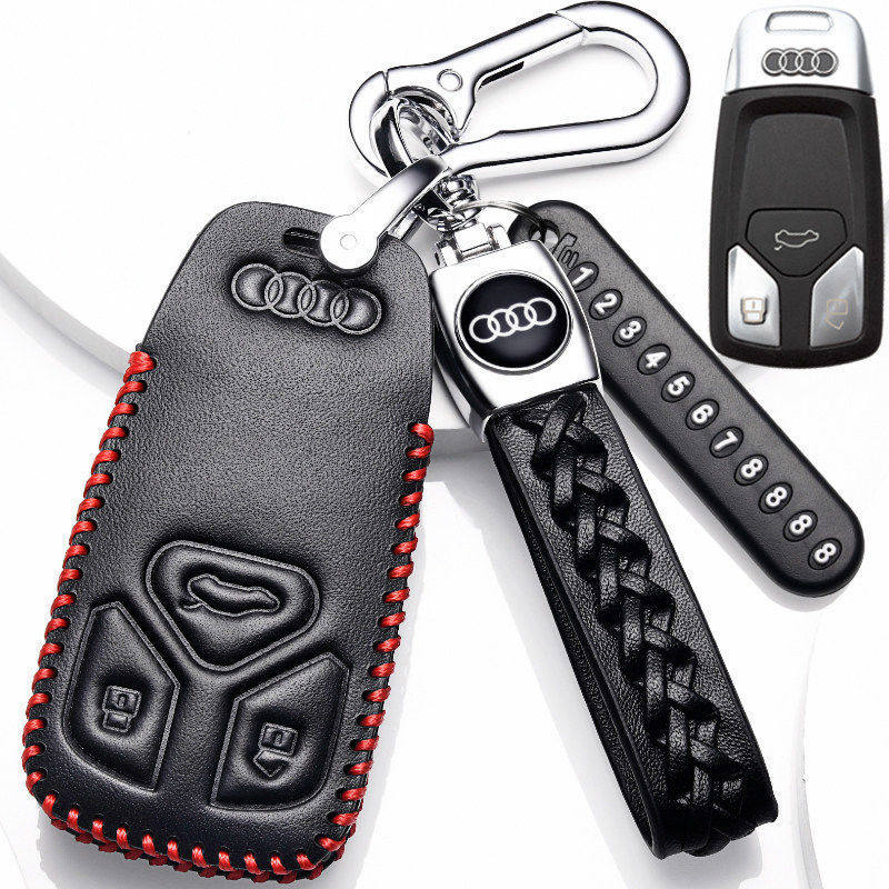 2023款奥迪S4钥匙套专用22款奥迪S43.0T车真皮钥匙包18款20款女扣