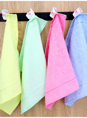 上海快鹿牌舒尔丝美容方巾的儿童口水巾抹布1080纯色薄款洁面绿色