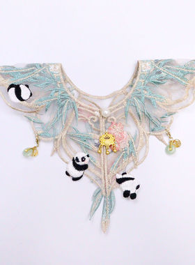 狗狗口水巾中小型犬柯基博美猫咪项圈布偶宠物衣服配饰披肩刺绣