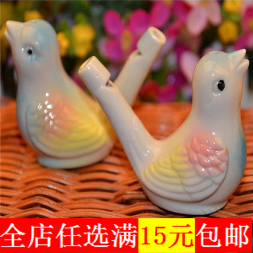 经典怀旧陶瓷水鸟哨加水陶瓷小鸟带挂绳陶瓷口哨超市货源儿童玩具|msdalam kategori bekalan perayaan/hadiah, Whistle - dari Buy2taobao.com untuk memberikan perkhidmatan ejen Taobao profesional membeli