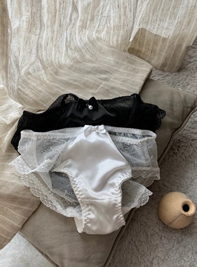 内裤女士冰丝性感女生三角裤少女低腰蕾丝皇家小公主日系透气纯欲