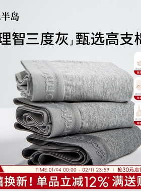 男士内裤纯棉10A抑菌裆透气平角裤高弹宽松四角透气秋冬大码短裤