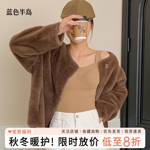 保暖背心女羊绒秋冬季 贴身塑身保温防寒免穿内衣 带胸垫发热一体式