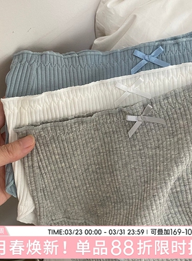 内裤纯棉朴素女棉质女生中腰透气三角裤宽松大码裤头四季舒适纯色