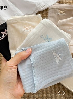 女士内裤纯棉抗菌裆少女三角裤秋冬新款中腰包臀加长裆短裤大码女