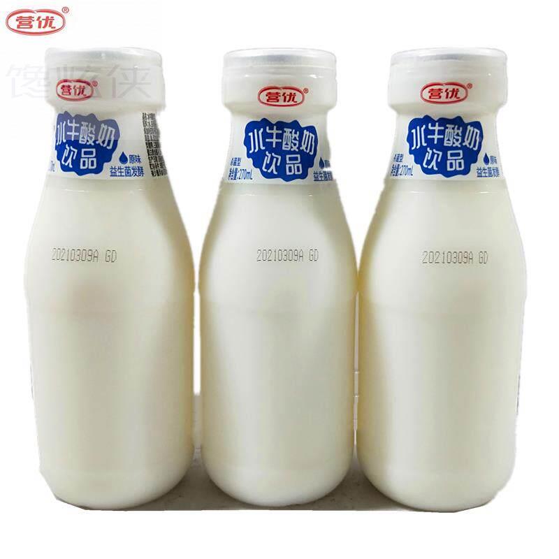 营优水牛酸奶饮品270ml12瓶整箱原味红枣味益生菌发酵乳酸菌新货