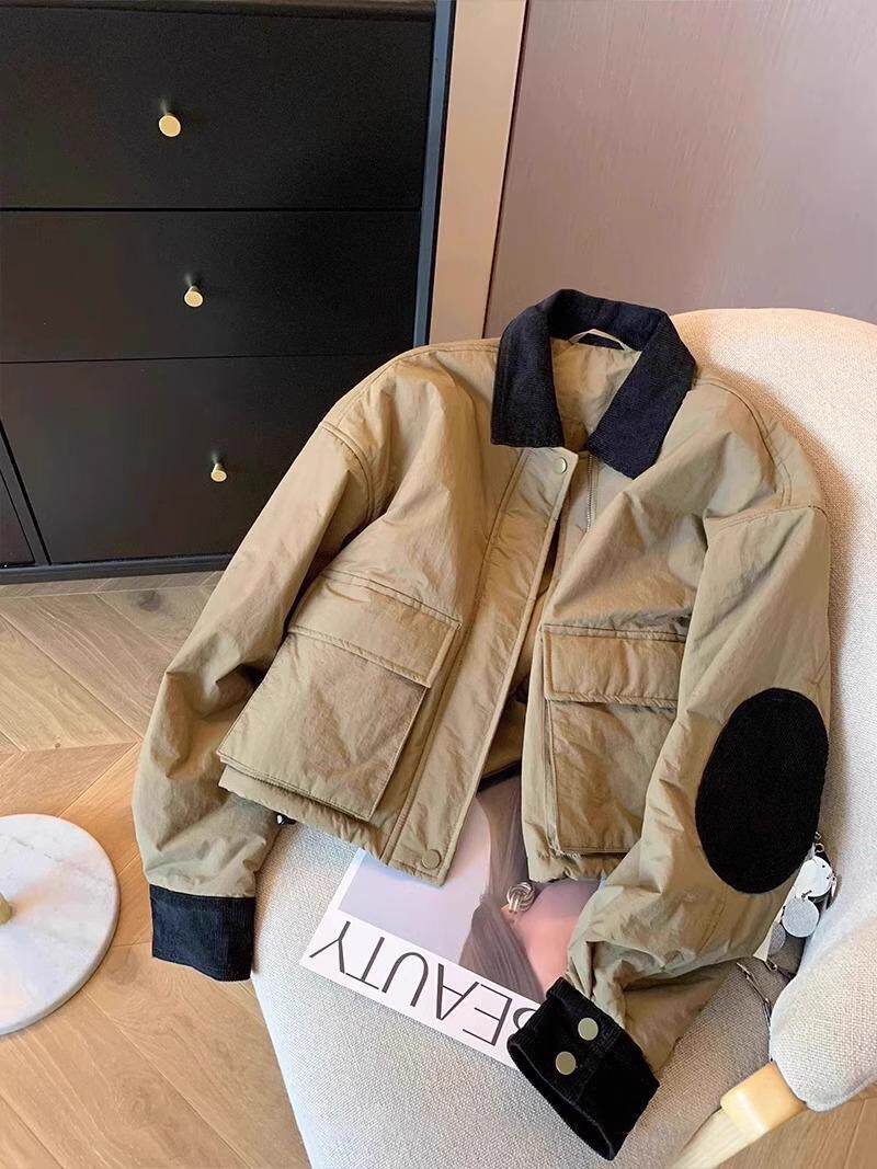 棉衣棉服女秋冬季2025年新款小个子短款休闲工装夹克棉袄外套上衣