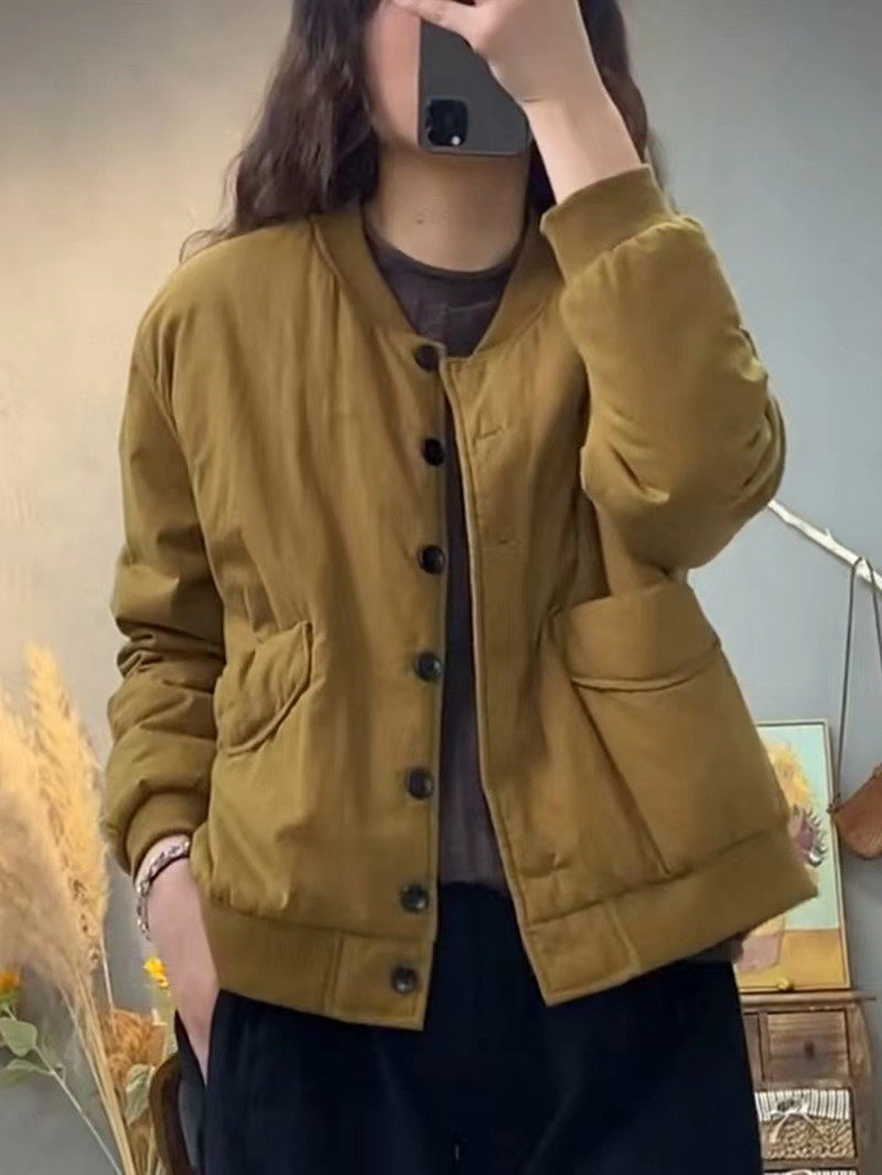 棉衣棉服女秋冬加厚2025年新款宽松短款小个子夹克棒球服棉袄外套