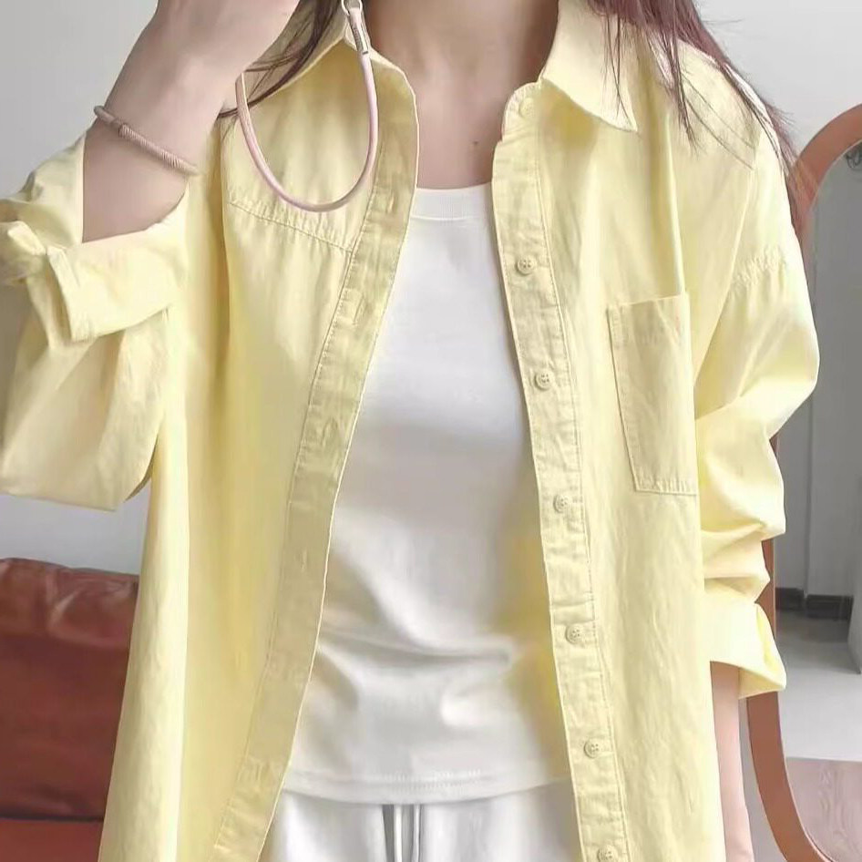 纯棉衬衫女士长袖夏季薄款2026新款高级感减龄洋气防晒衣外套上衣