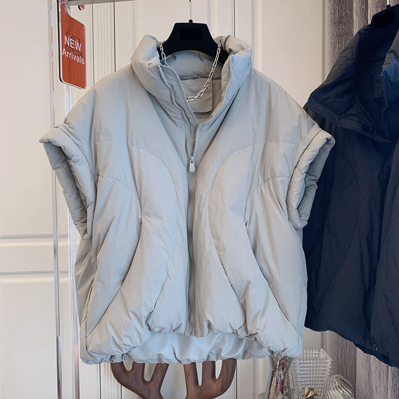 羽绒棉马甲女秋冬外穿2025新款加厚宽松短款洋气坎肩马夹背心外套