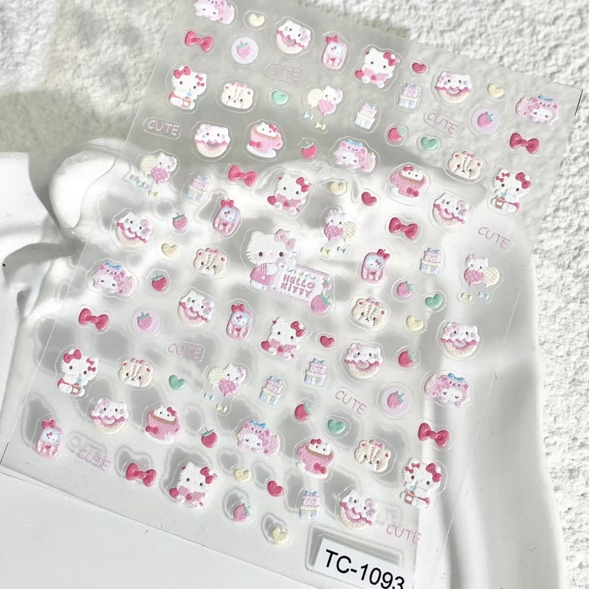 HelloKitty凯蒂猫浮雕立体美甲贴纸卡通diy手账ccd手机壳装饰贴