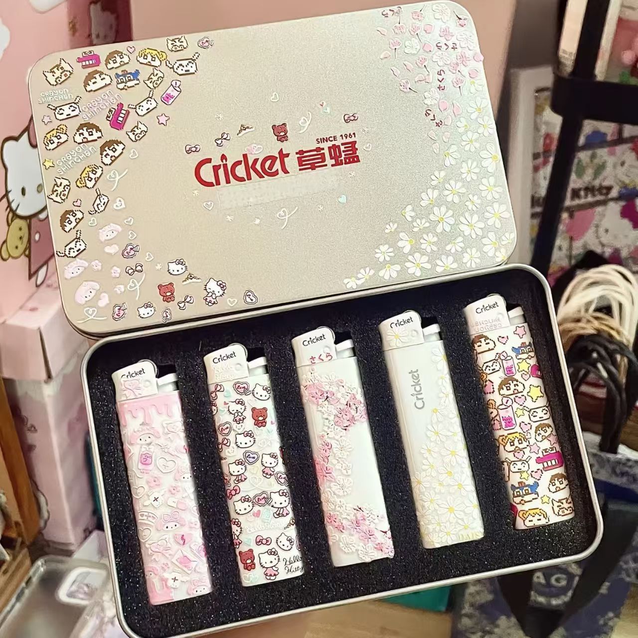 草蜢打火机美甲贴小雏菊指甲贴diy手机CCD自粘贴纸英文字母贴