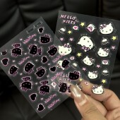 黑玫卡通猫美甲贴ins立体浮雕水杯防水指甲装 爆款 可爱经典 饰贴纸