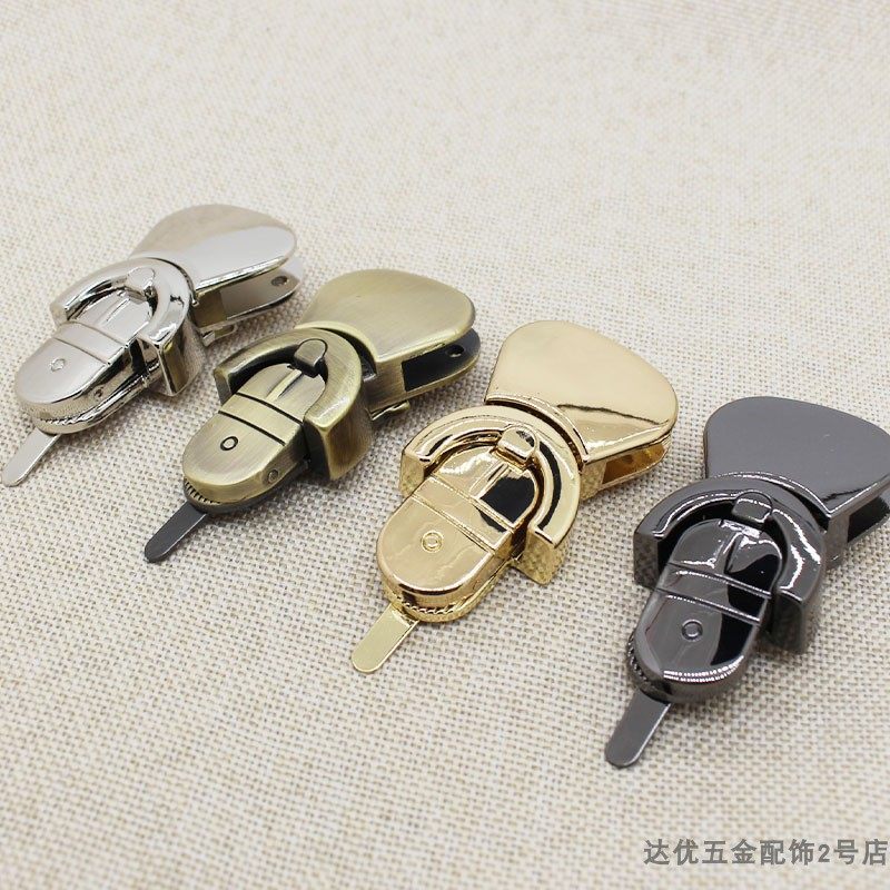 件锁扣方形包金属扣包包五金配手袋包包锁扣拧锁皮具DIY配件锁扣