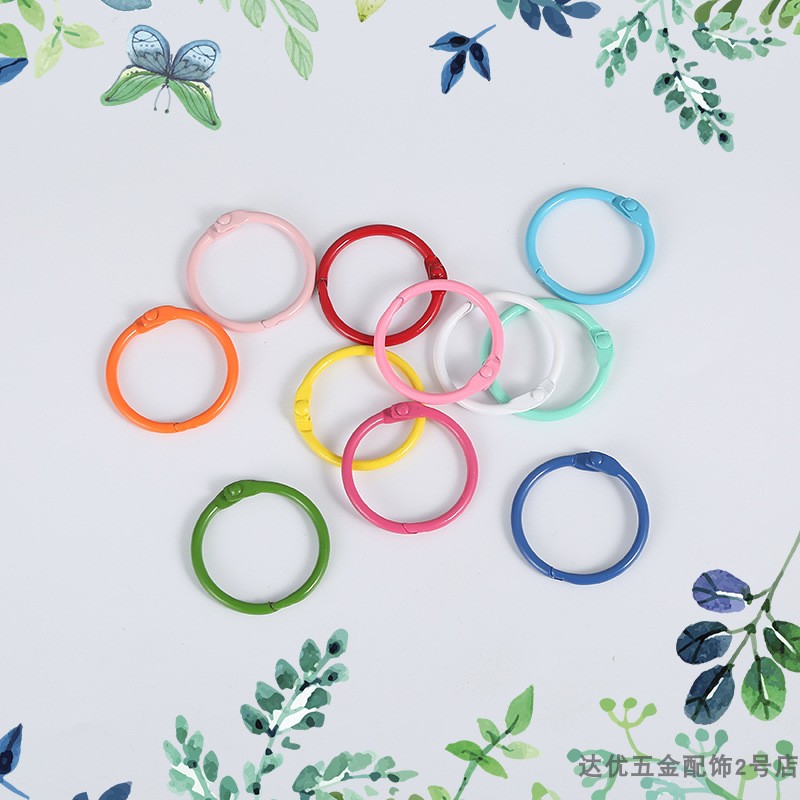 COLOR KEY RING SPRAY PAINT OPEN RING MOVABLE RING MOVABLE RING CARD RING MOVABLE PAGE BAG ACCESSORIES HARDWARE ACCESSORIES BUCKLE