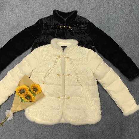 特价 福利 花姑娘 鹅绒服新中式短款立领盘扣刺绣保暖外套小个子,女装/女士精品,羽绒服,淘宝优惠券,粉丝福利购,淘宝优惠卷