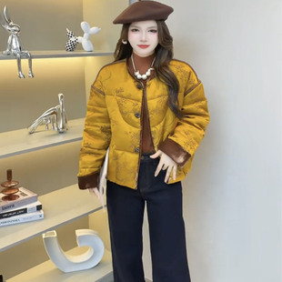 欧洲站提花白鹅绒羽绒服 不退不换 6103花姑娘鹅绒服 直播福利价