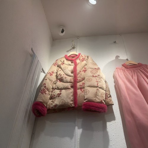 2025新款水貂毛提花白鹅绒羽绒服