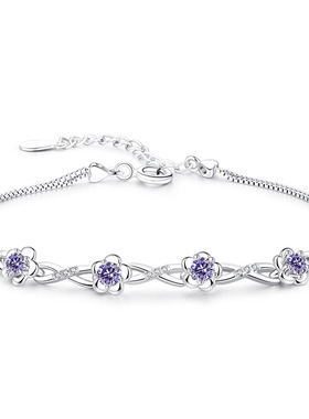 手链银色银色复古绽梅手饰品