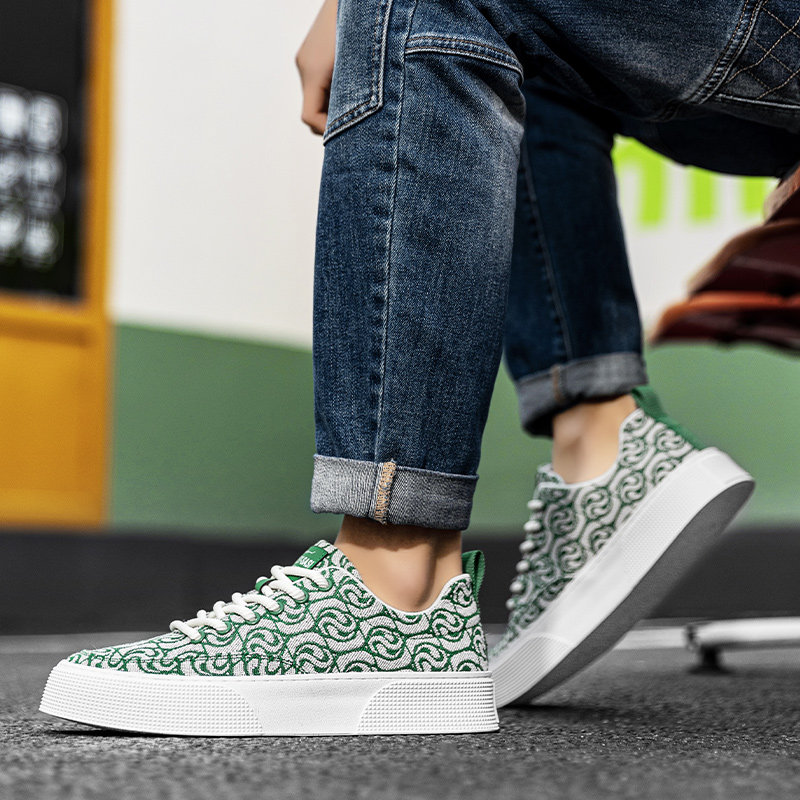 2026超火新款男鞋潮流百搭巨好看图案的鞋子低帮透气男款休闲板鞋