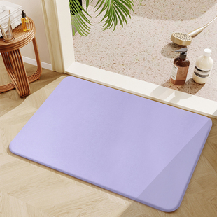 浅紫硅藻泥吸水速干厨房入户门口脚垫防滑家用浴室卫生间厕所垫子
