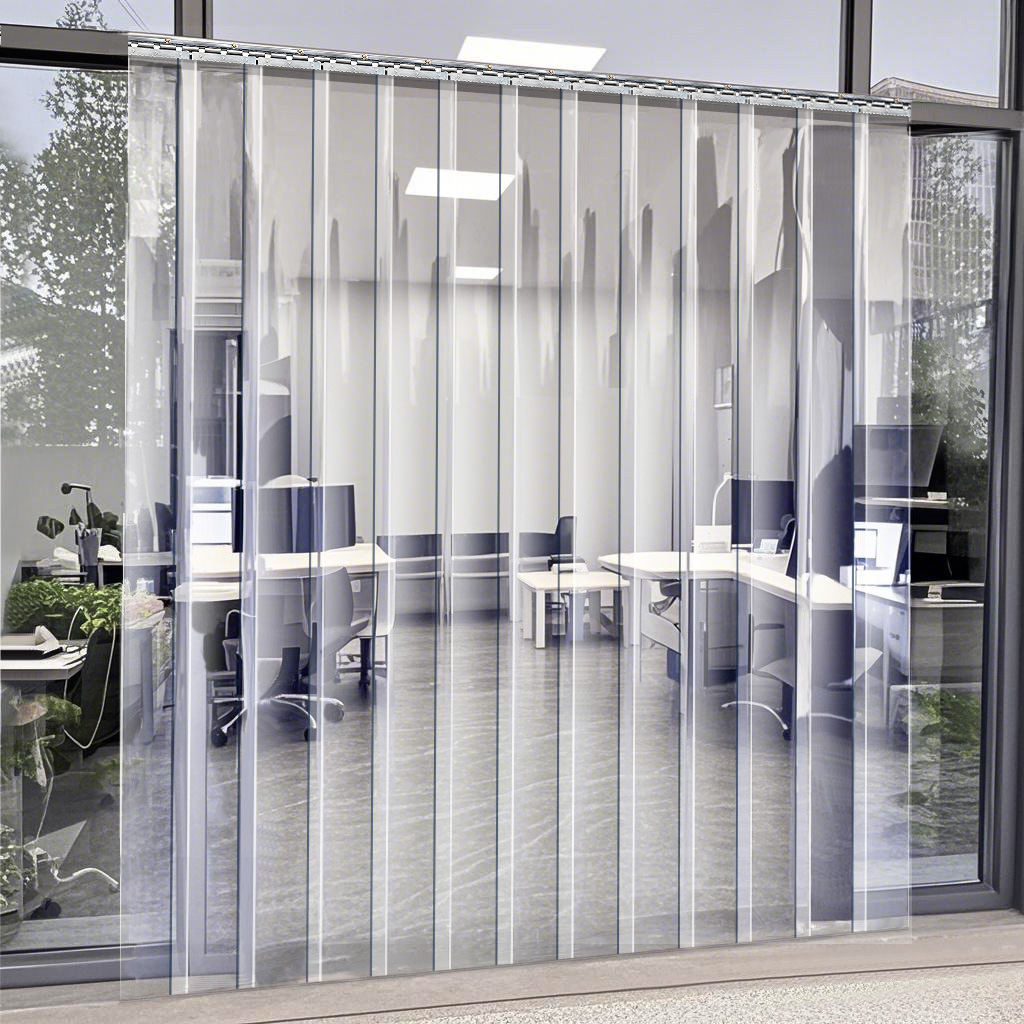 PVC塑料透明门帘隔热挡风