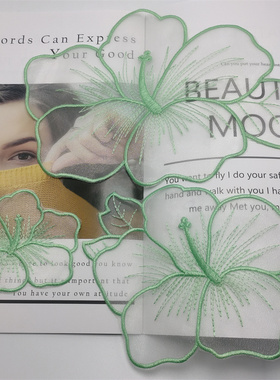 绿色衣服补丁贴羽绒服刺绣大号缝制轻薄破洞可缝高级反光纱可水洗