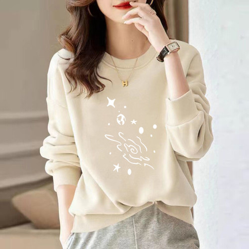 纯棉长袖卫衣女打底衫上衣