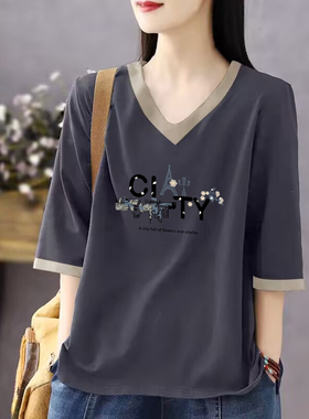 外贸清仓出口100%纯棉短袖t恤女士夏装宽松大码遮肚休闲显瘦上衣