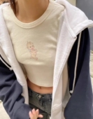 Brandy t恤女 复古天使冰淇淋上衣bm风高腰纯棉短袖 Girl新款 美式