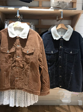 美式复古灯芯绒加厚棉服外套