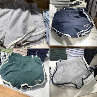 Brandy Girl夏季新款字母刺绣合集短裤女bm美式纯棉运动裤女潮