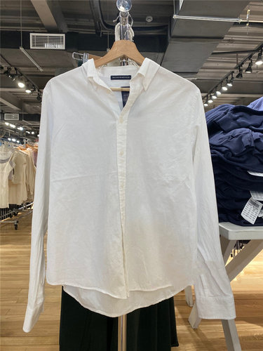 Brandy Girl早秋新款简约条纹衬衫女bm美式复古宽松版长袖外套