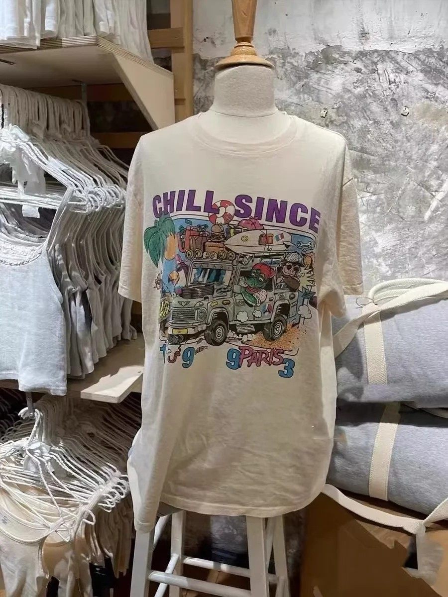 Brandy Girl美式复古恐龙汽车印花短袖上衣bm卡通图案宽松t恤女潮,女装/女士精品,T恤,淘宝优惠券,粉丝福利购,淘宝优惠卷