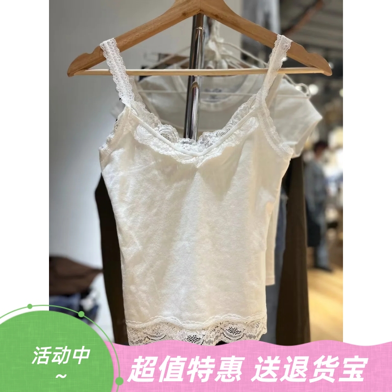 美式复古蕾丝花边吊带