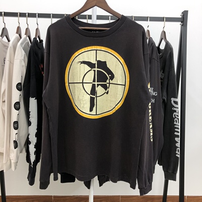 SaintMichael SeanWotherspoon联名TAGET水洗做旧套头长袖T恤潮牌