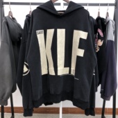 Saint 做旧连帽卫衣秋冬 宽松字母设计感洗水男士 Michael Cho美式