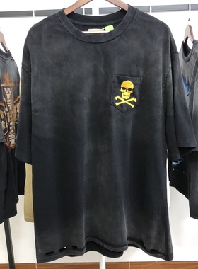 GALLERY DEPT 26SS 好莱坞限定街头风格洗水做旧破坏短袖T恤男潮