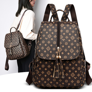 双肩包女2022新款中年女士大容量妈妈女包简约休闲旅行防水小背包