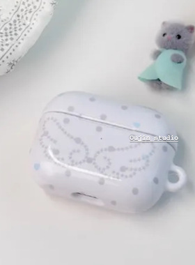 韩系ins风简约高级感波点天使翅膀airpods4/airpodspro第二代耳机套无线蓝牙耳机保护套韩国进口菲林耳机壳