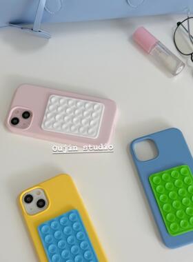 ins博主同款新款时髦简约撞色液态硅胶简约韩风适用iphone17/16promax/15pro/14/13/苹果手机壳保护套防摔