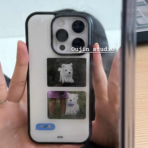 韩系ins风卡通狗狗草地手机壳