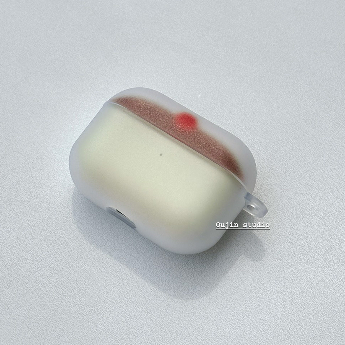 韩系ins风磨砂渐变日式红豆点心苹果AirPods Pro保护套半透明磨砂软耳机套1/2/3pro3防摔便携小巧耳机盒