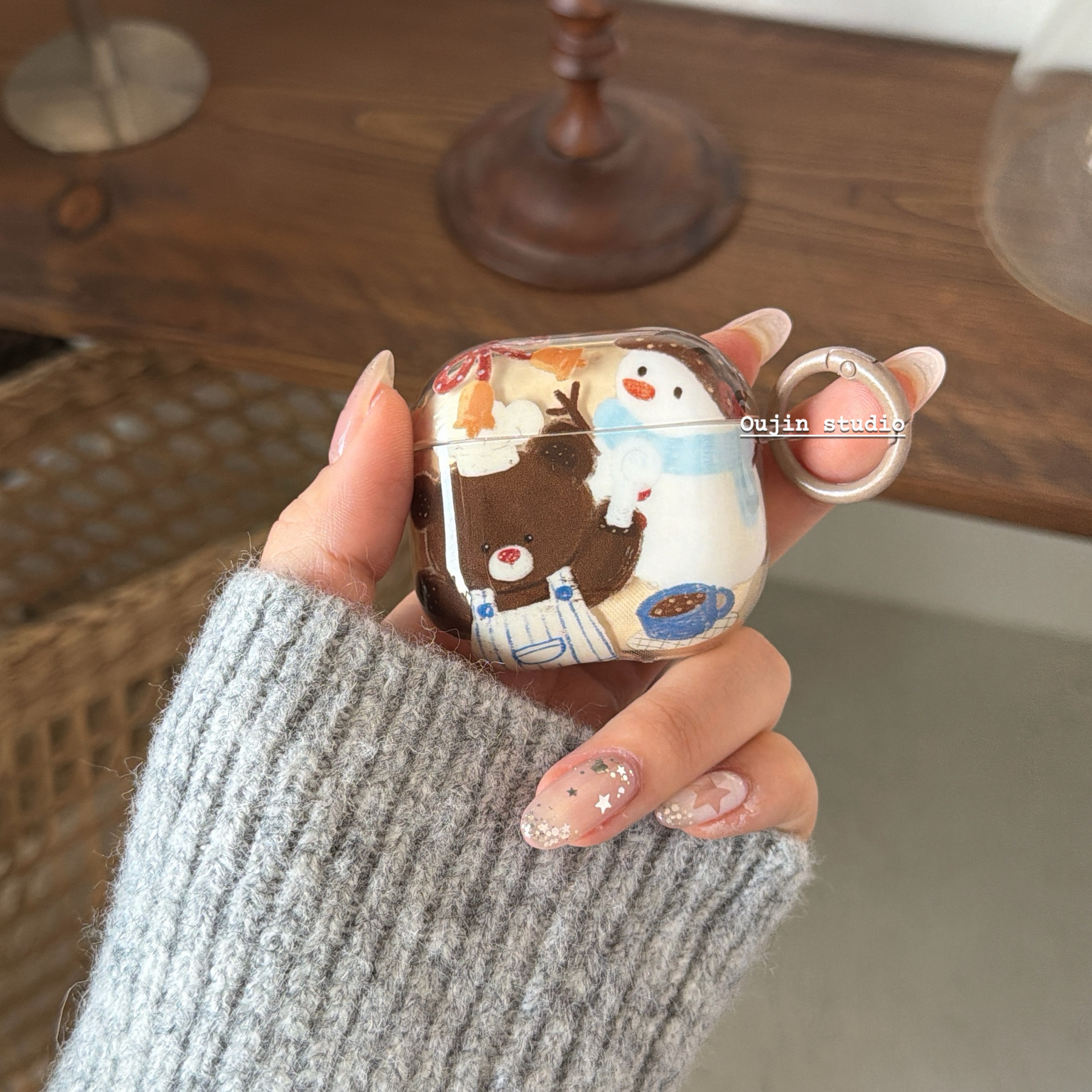 AirPods可爱小熊雪人防摔壳