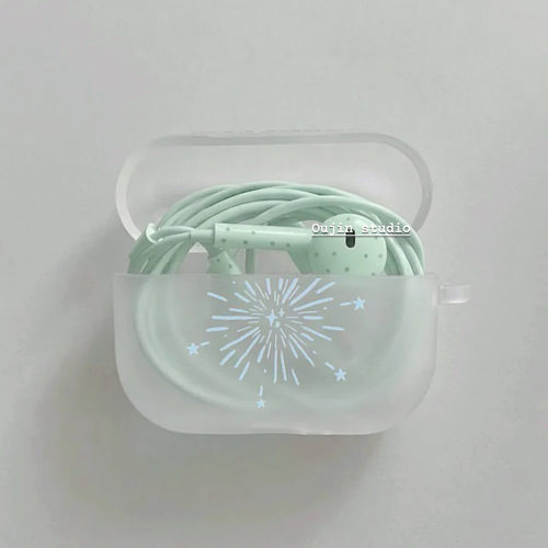 ins烟花星星半透磨砂耳机壳