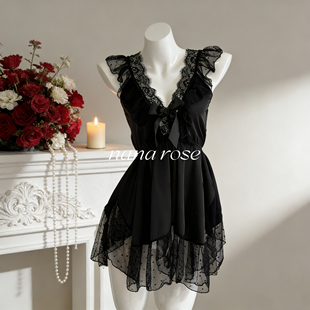 【纯爱少女】甜美特别漂亮掐腰裙睡衣露背网纱蕾丝吊带睡裙女纯欲