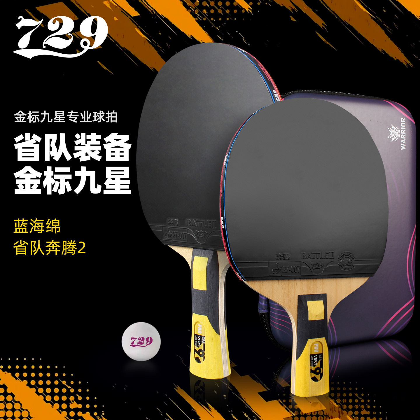 正品友谊729升级金标9星乒乓球拍