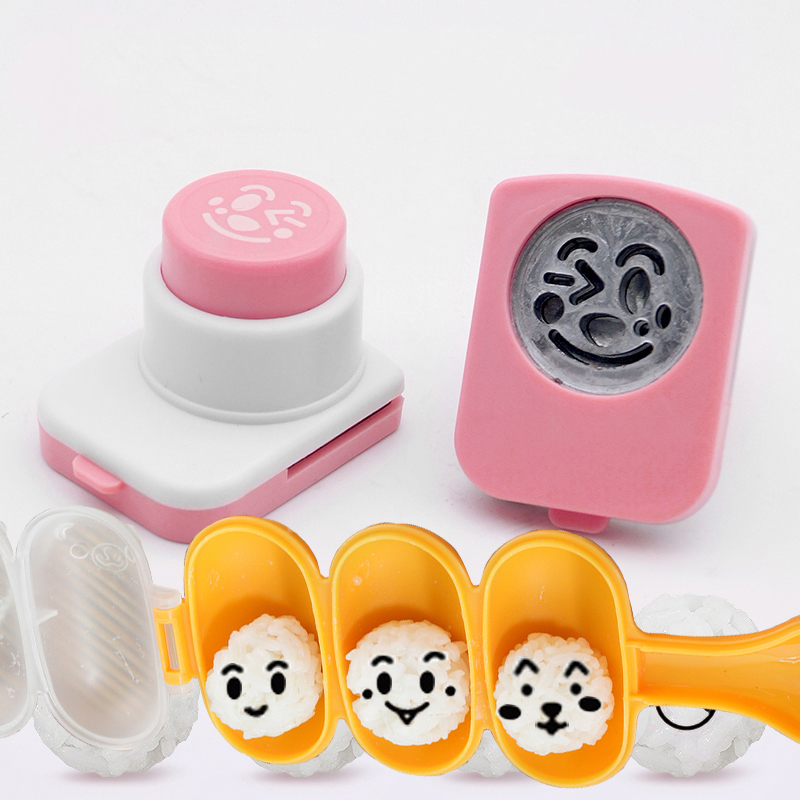 紫菜海苔压花器儿童摇米饭团神器卡通多种表情模具宝宝餐寿司工具