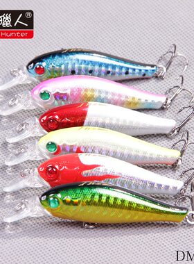 鱼猎人 刀锋硬饵DM4B/米诺Minnow/90mm/16g浮水1.8m路亚假饵拟饵