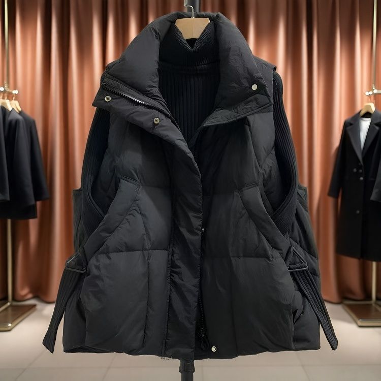 反季大码羽绒棉服马甲女外穿洋气马夹